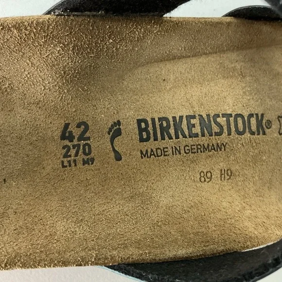 Birkenstock Mayari Black Patent Sz 42 Narrow Fit Leather New With Box - Picture 7 of 8